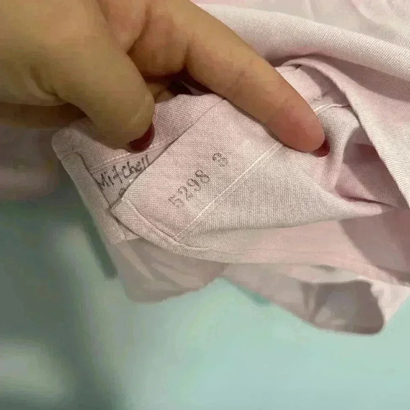 Burberry Mens Button Up Pink Long Sleeve Shirt Size Large - Picture 6 of 8